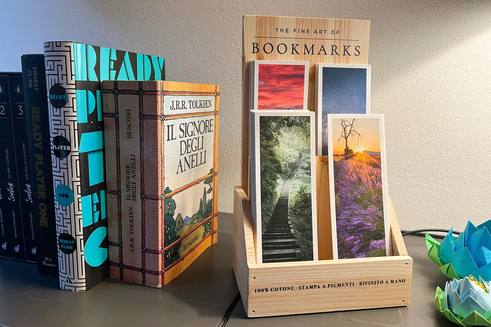 On a bookshop counter