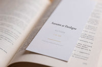 Reverse side of the Autumn at Dardagna fine art bookmark with title and catalogue details