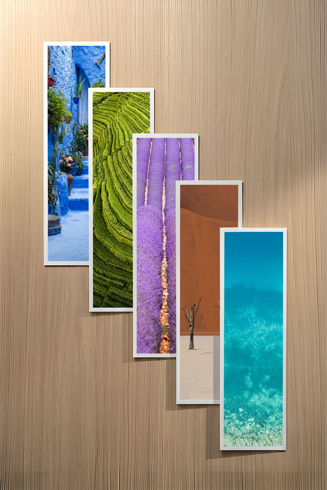 Colors of the World set of five fine art bookmarks printed on 100% cotton paper