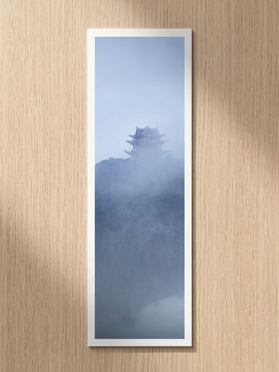 Misty Pagoda fine art bookmark printed on 100% cotton paper