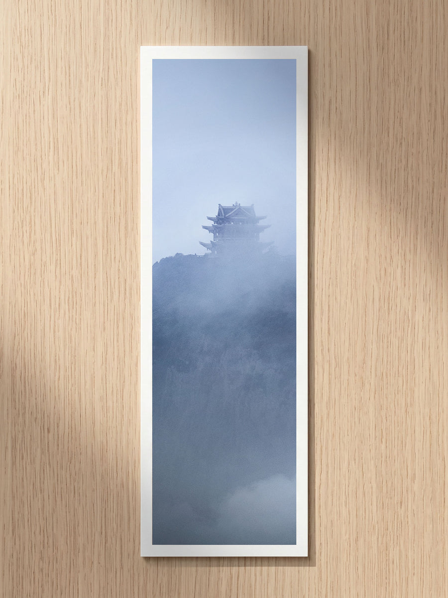 Misty Pagoda fine art bookmark printed on 100% cotton paper