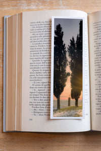 Soft Radiance fine art bookmark resting in an open book, close-up