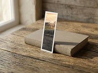 Summer Afternoon fine art bookmark resting on a linen-bound book in soft window light