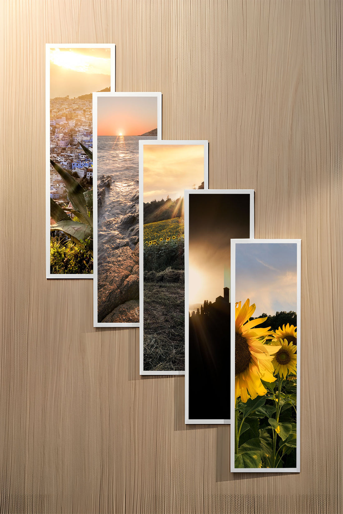 Summer set of five fine art bookmarks printed on 100% cotton paper